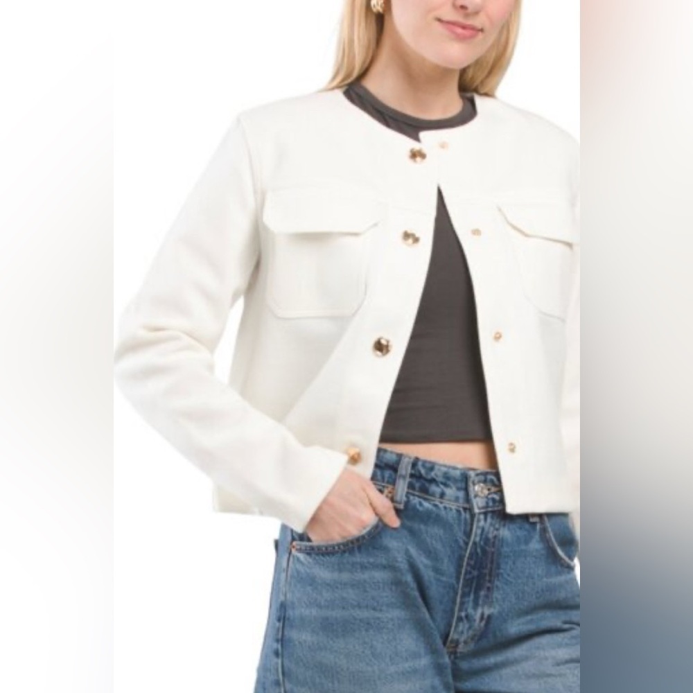 RACHEL ZOE CHIC JACKET Sz. Sm. NEUTRAL COLOR OFFERS VERSATILITY, COMFORT & STYLE